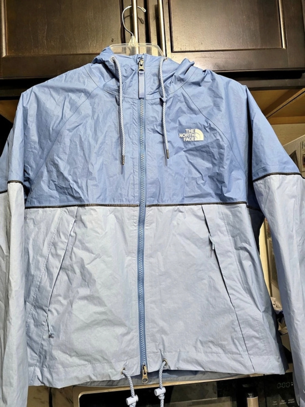 The North Face Color Block Hooded Jacket Blue Medium